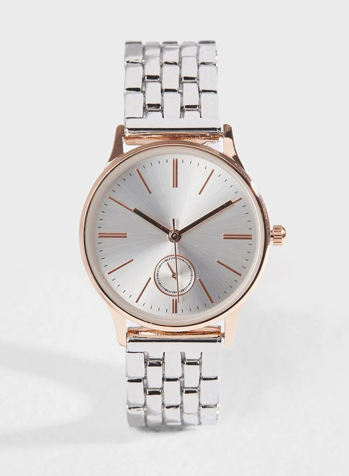 Classic Metallic Watch