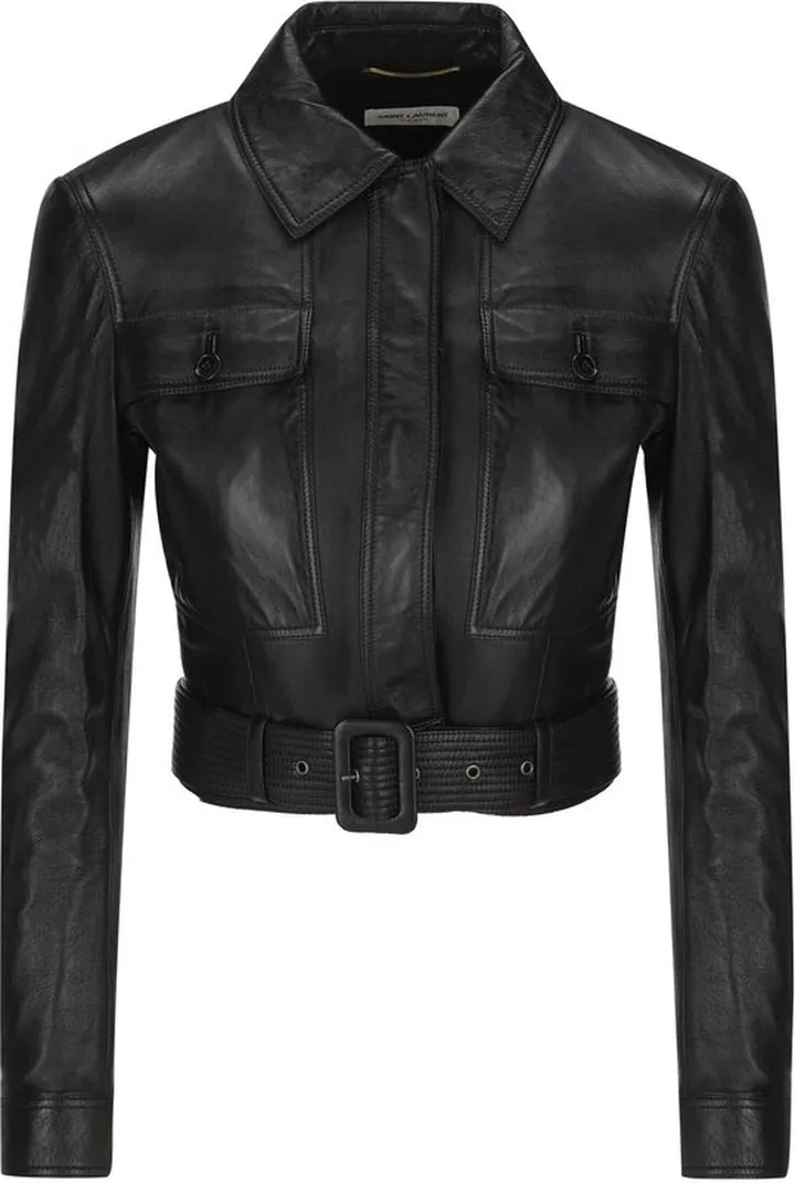 Saint Laurent Long-Sleeved Cropped Jacket