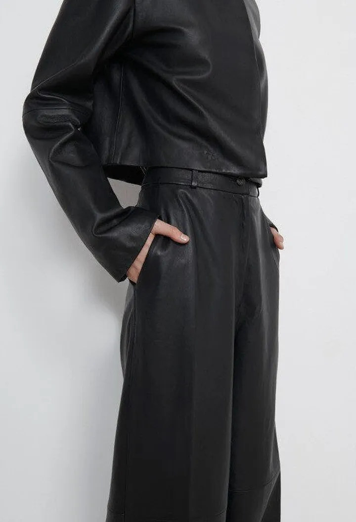 LOULOU STUDIO Noro Leather Pants - Black