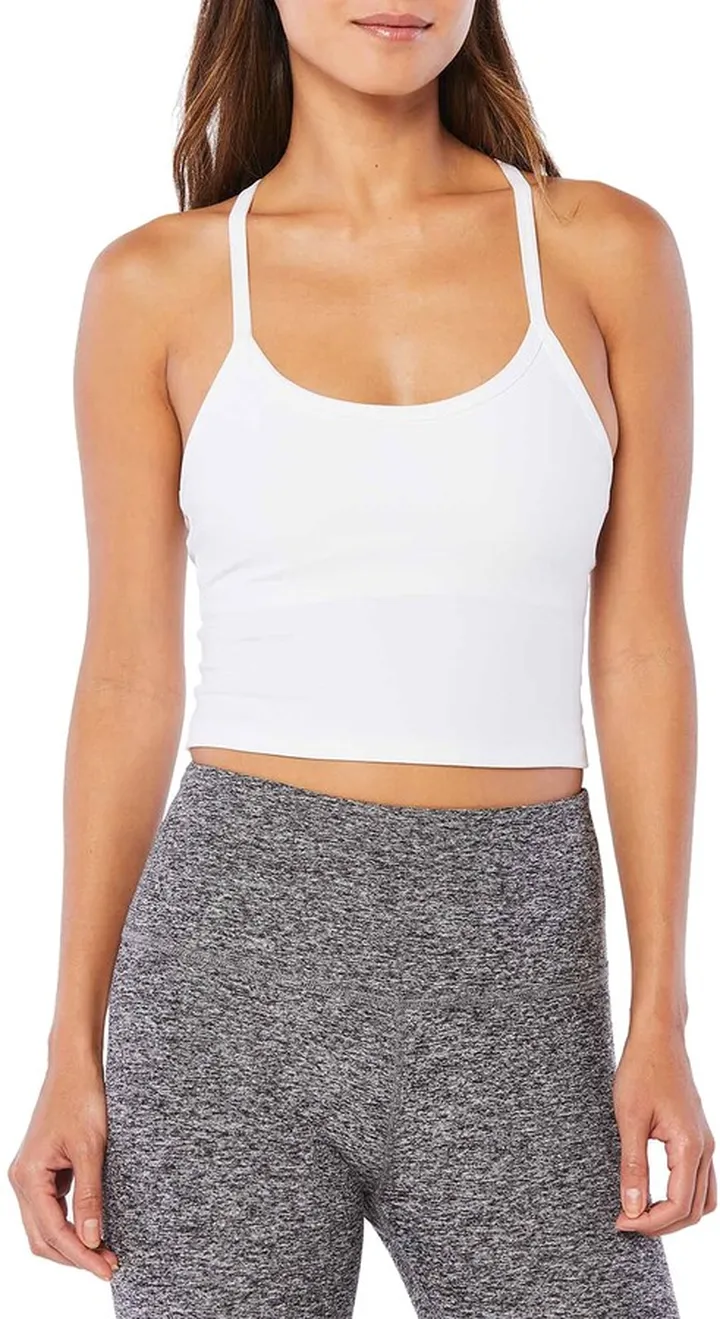 Space-dye Slim Racerback Cropped Tank