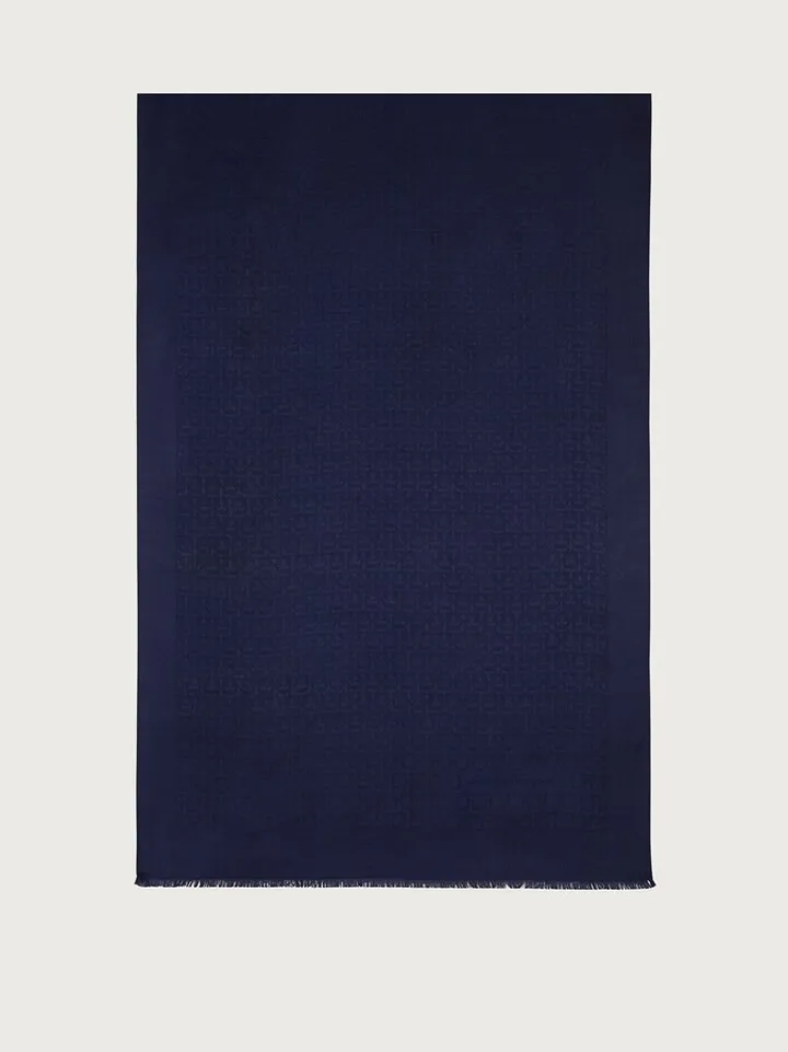 Ferragamo Women Gancini stole Blue