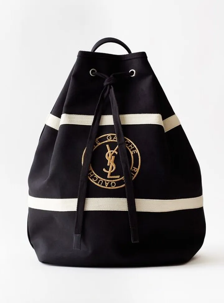 Rive Gauche-embroidered Twill Cross-body Bag