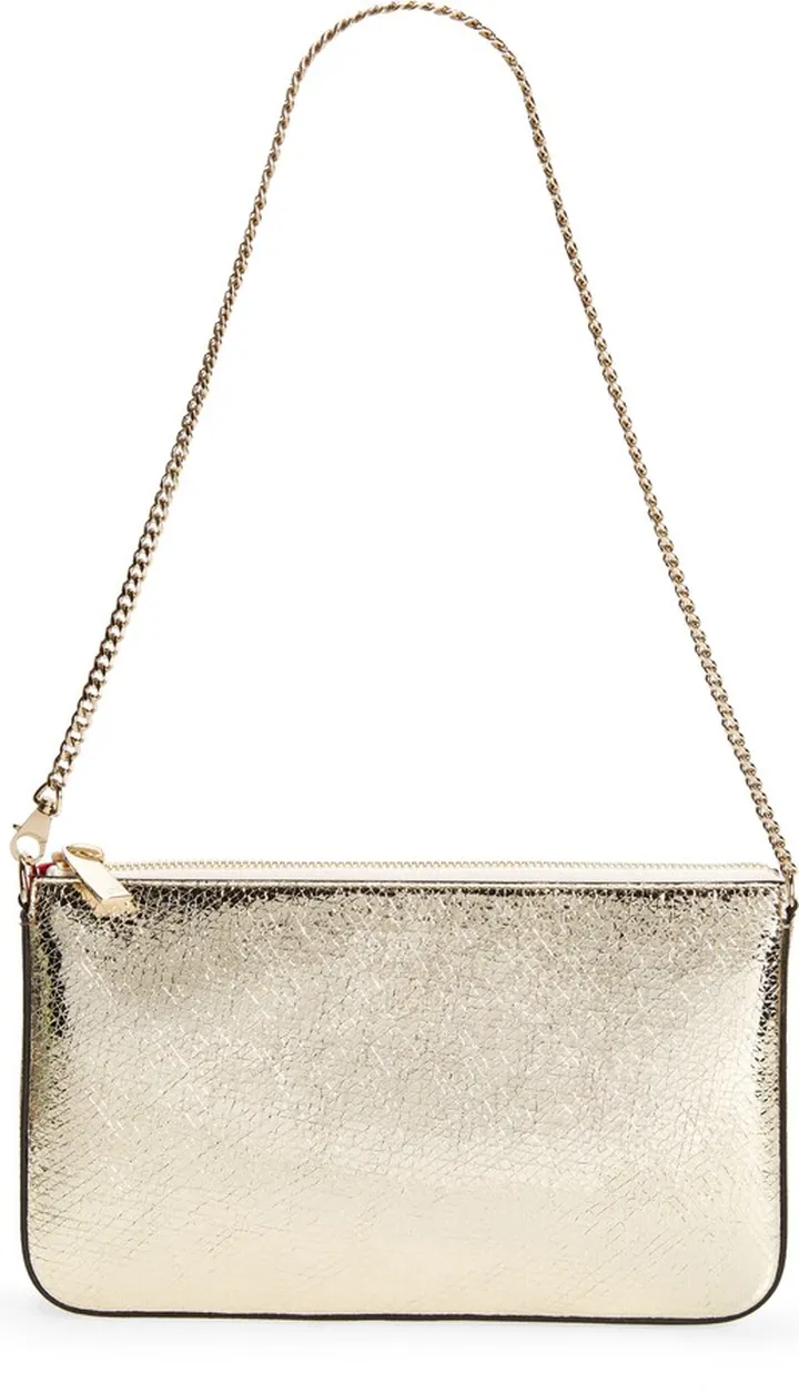 Loubila Metallic Leather Pouch