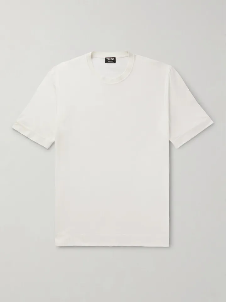 Silk and Cotton-Blend T-Shirt