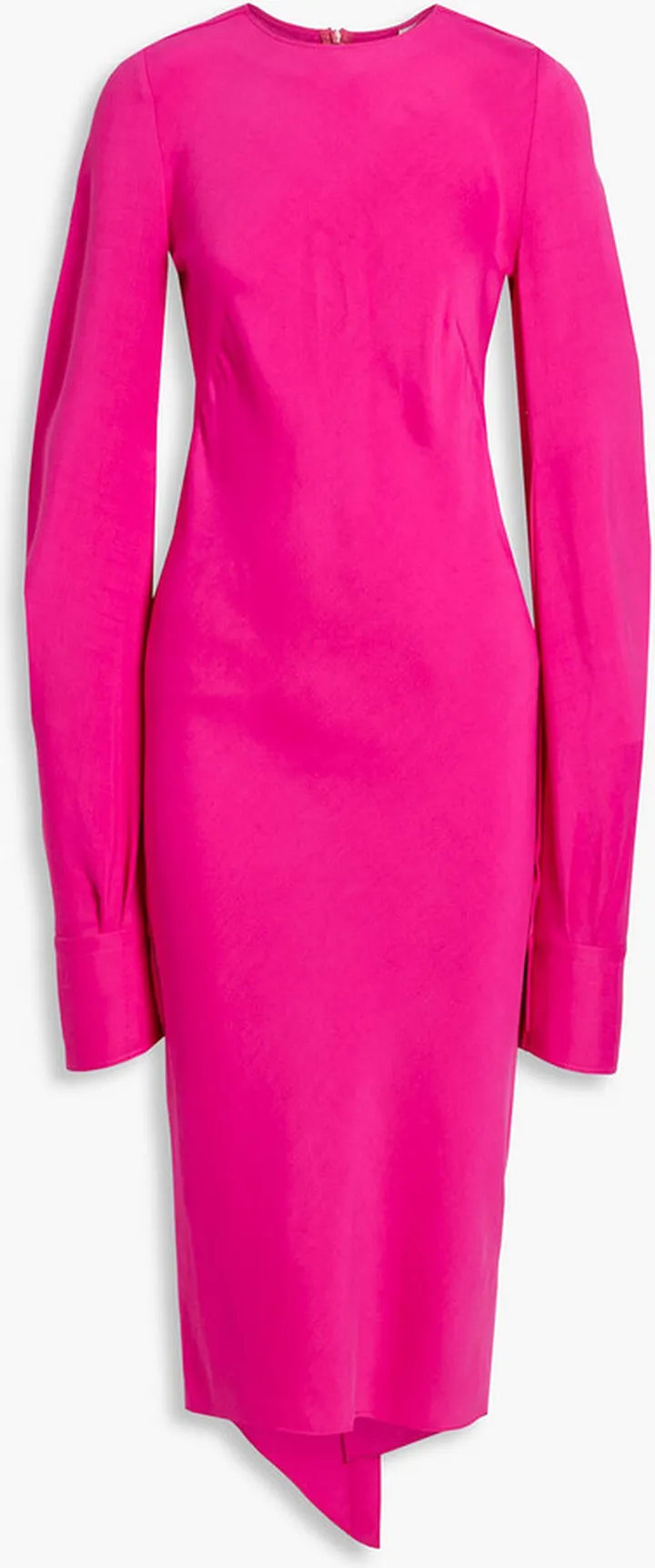Acacio draped crepe de chine midi dress