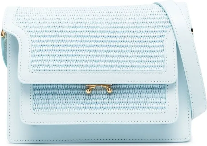 Trunk leather shoulder bag