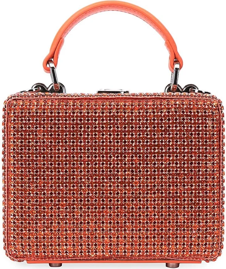 Mini Kendrick Rhinestone Box Bag
