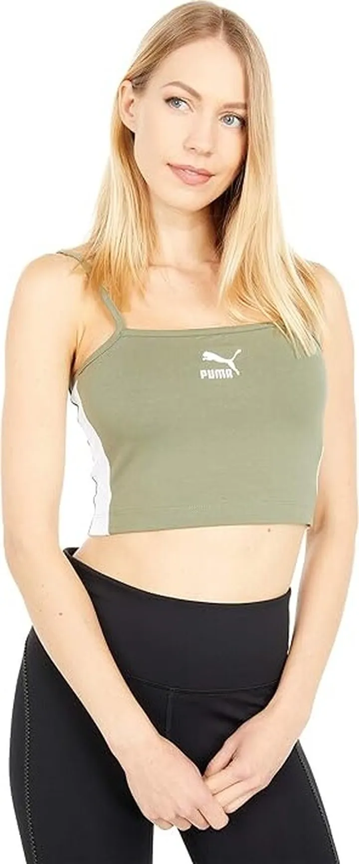 PUMA Classics Bralette (Deep Lichen Green) Women's Clothing