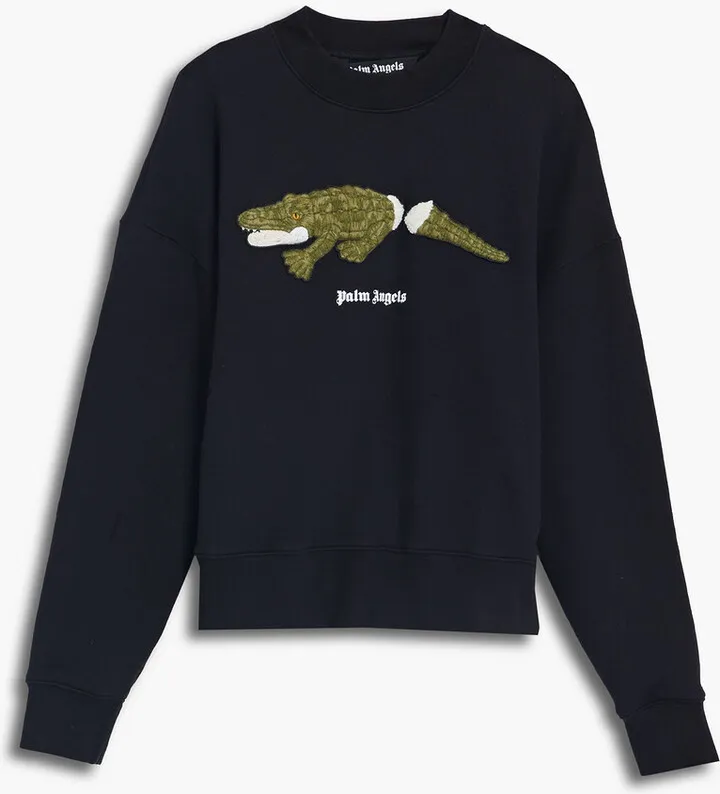 Appliquéd printed French cotton-terry sweatshirt