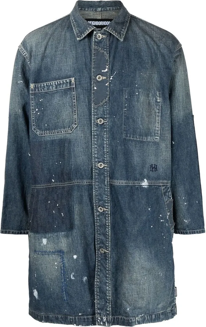 Paint-Splatter Denim Jacket