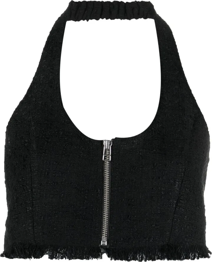 Becca halterneck bouclé top