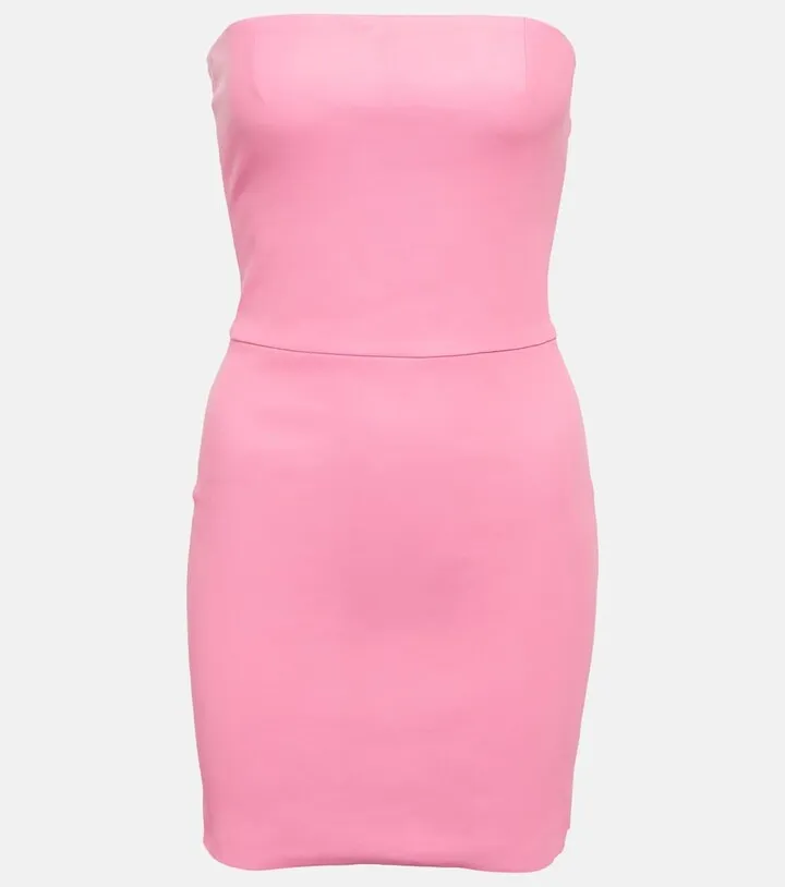 Amina strapless leather minidress