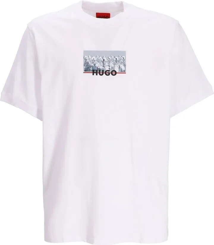 logo-print detail T-shirt