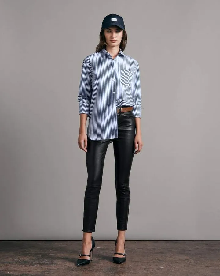 Nina High-rise Skinny Leather Pant