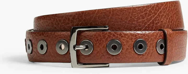 Pebbled-leather belt