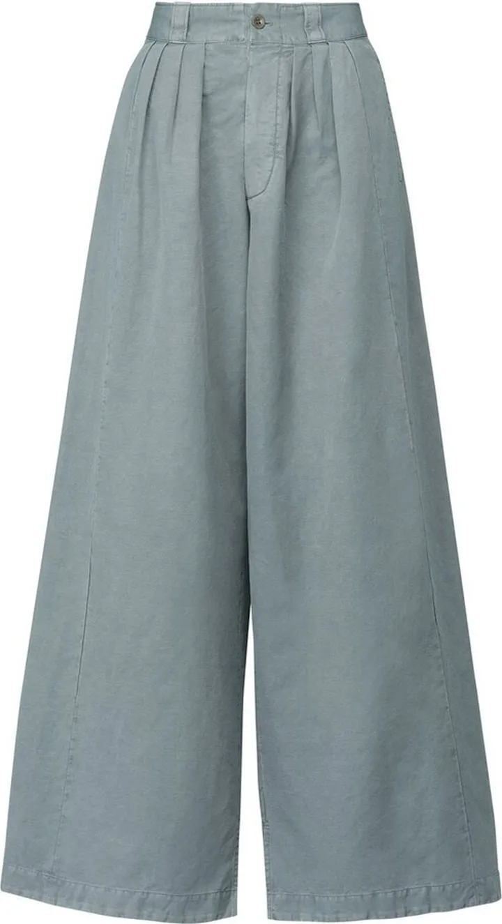 Pleat-Detail Wide-Leg Trousers