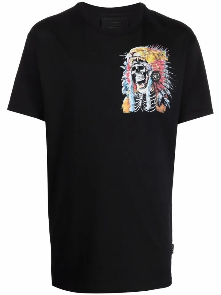skull print T-shirt