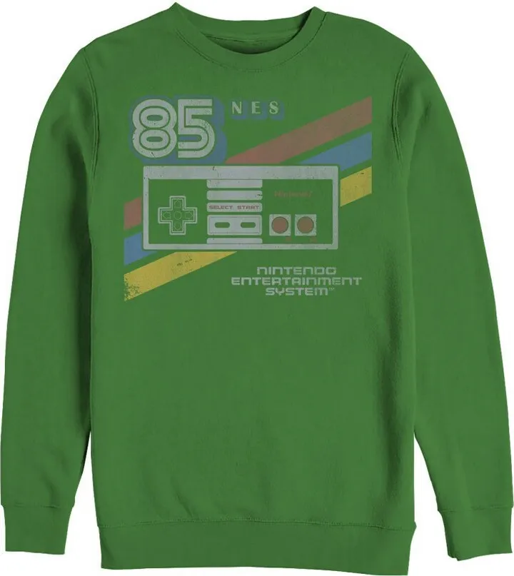 Men's Nintendo NES 85 Controller Sweatshirt - Kelly Green - 2X Large