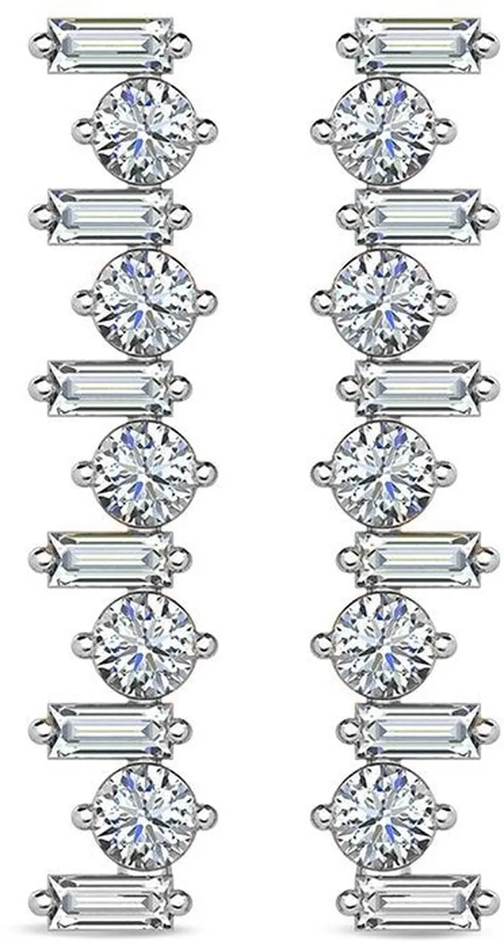 18kt white gold Amalfi diamond drop earrings