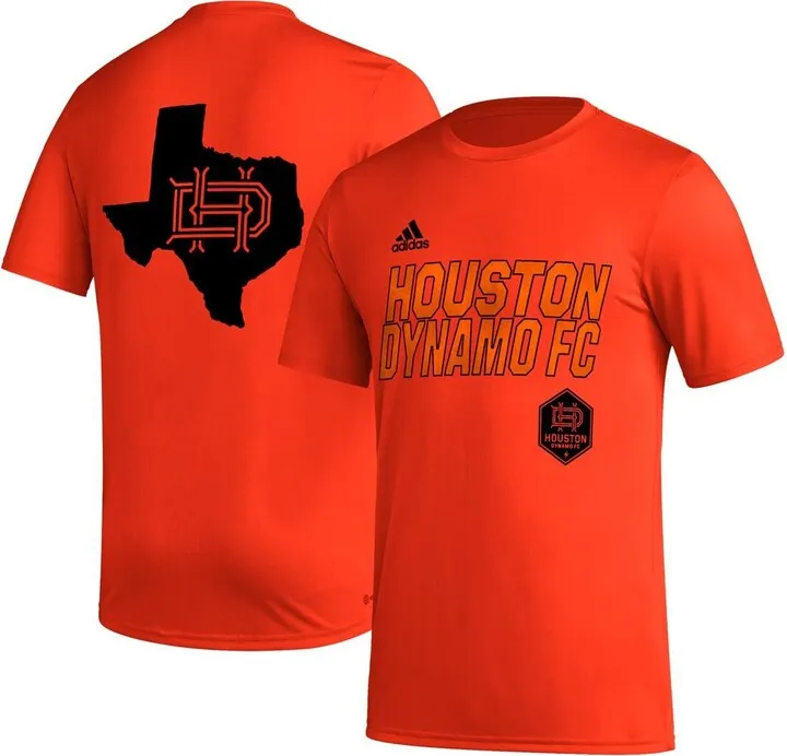 Men's adidas Orange Houston Dynamo Fc Team Jersey Hook Aeroready T-shirt