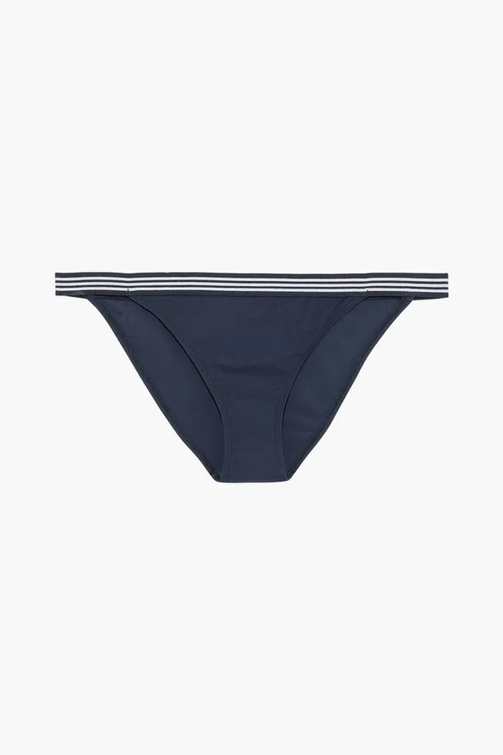 Meridian striped low-rise bikini briefs