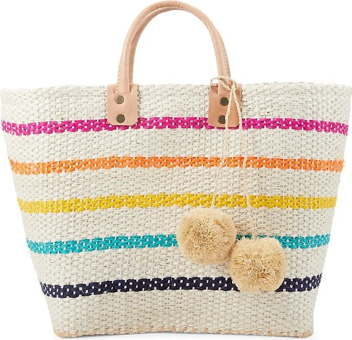 Tybee Woven Striped Tote