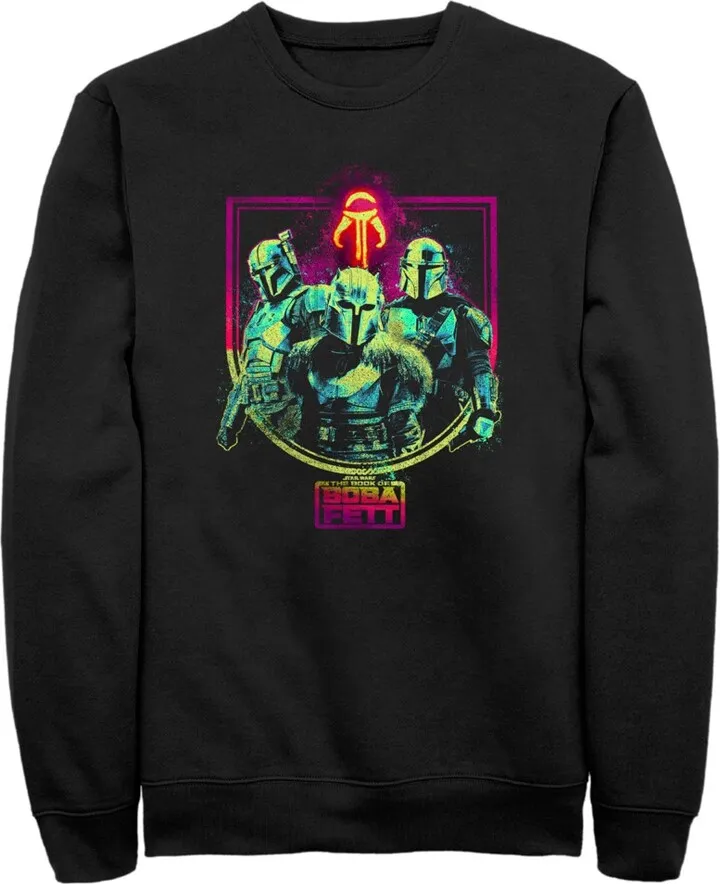 Men's Star Wars: The Book of Boba Fett The Armorer Din and Boba Sweatshirt - Black - Medium