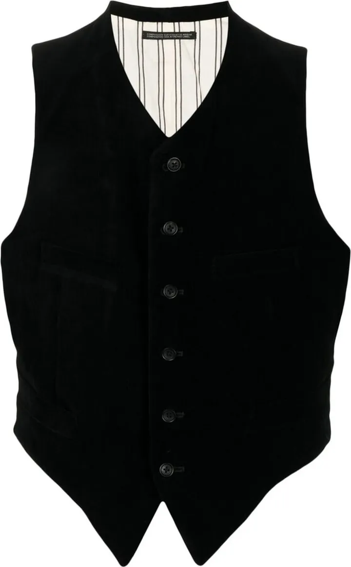 V-neck button-up waistcoat
