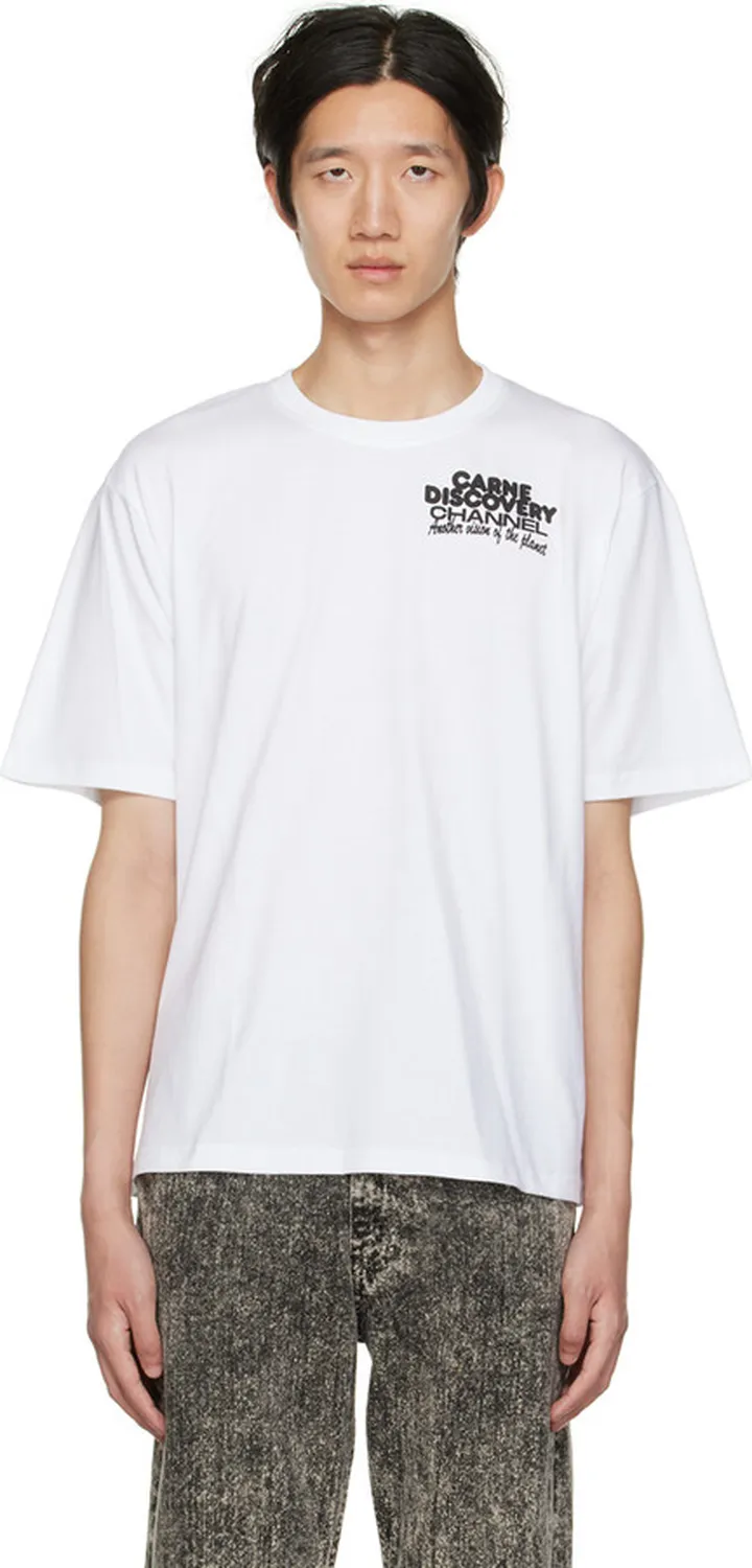Carne Bollente White 'Carne Discovery Channel' T-Shirt