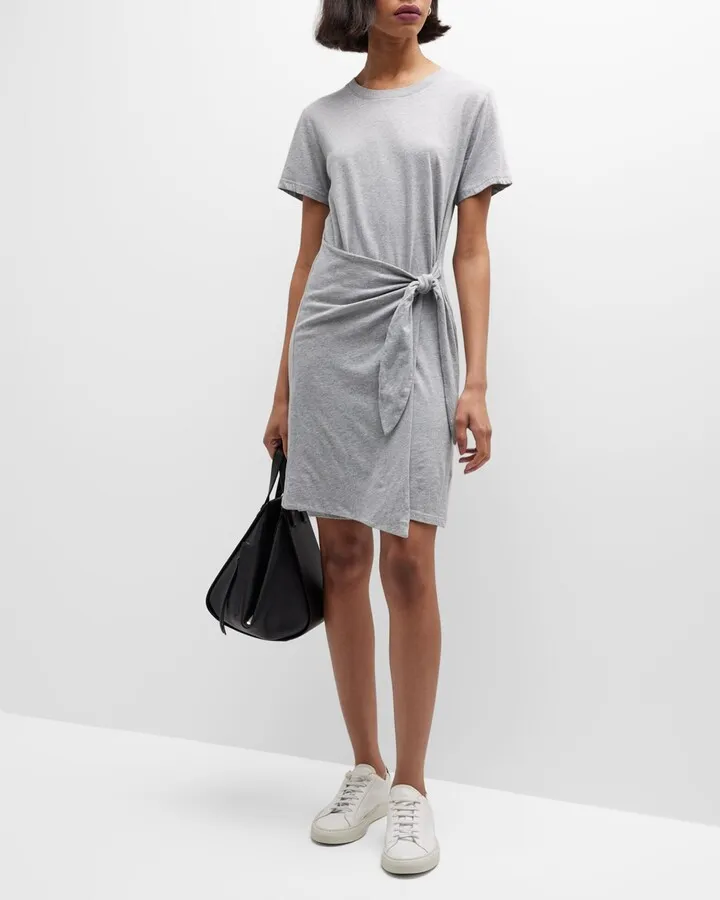 Edie Faux-Wrap T-Shirt Dress