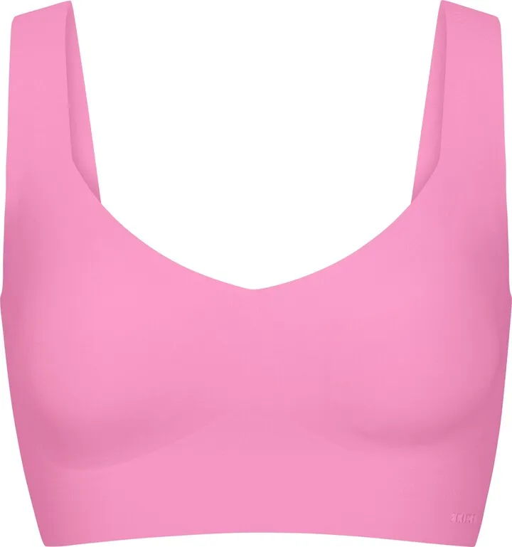 Naked Plunge Longline Bra | Sugar Pink