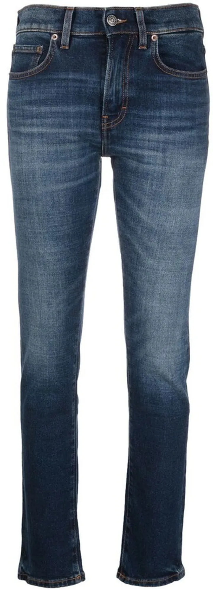 High-Rise Fitted Jeans
