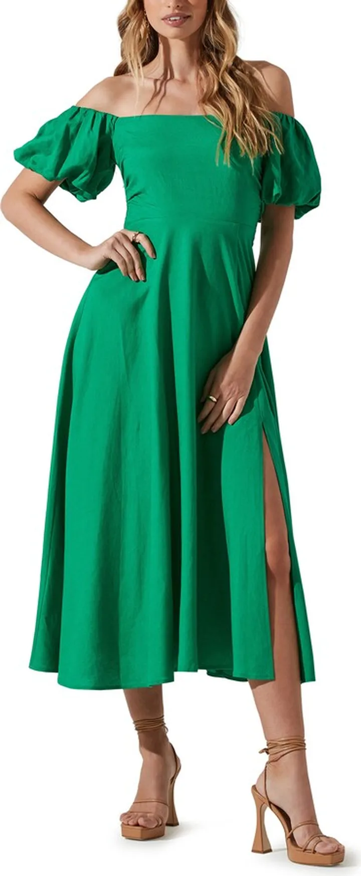 Off the Shoulder A-Line Dress