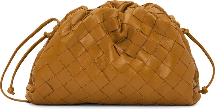 Bottega Veneta Tan Mini Pouch Clutch