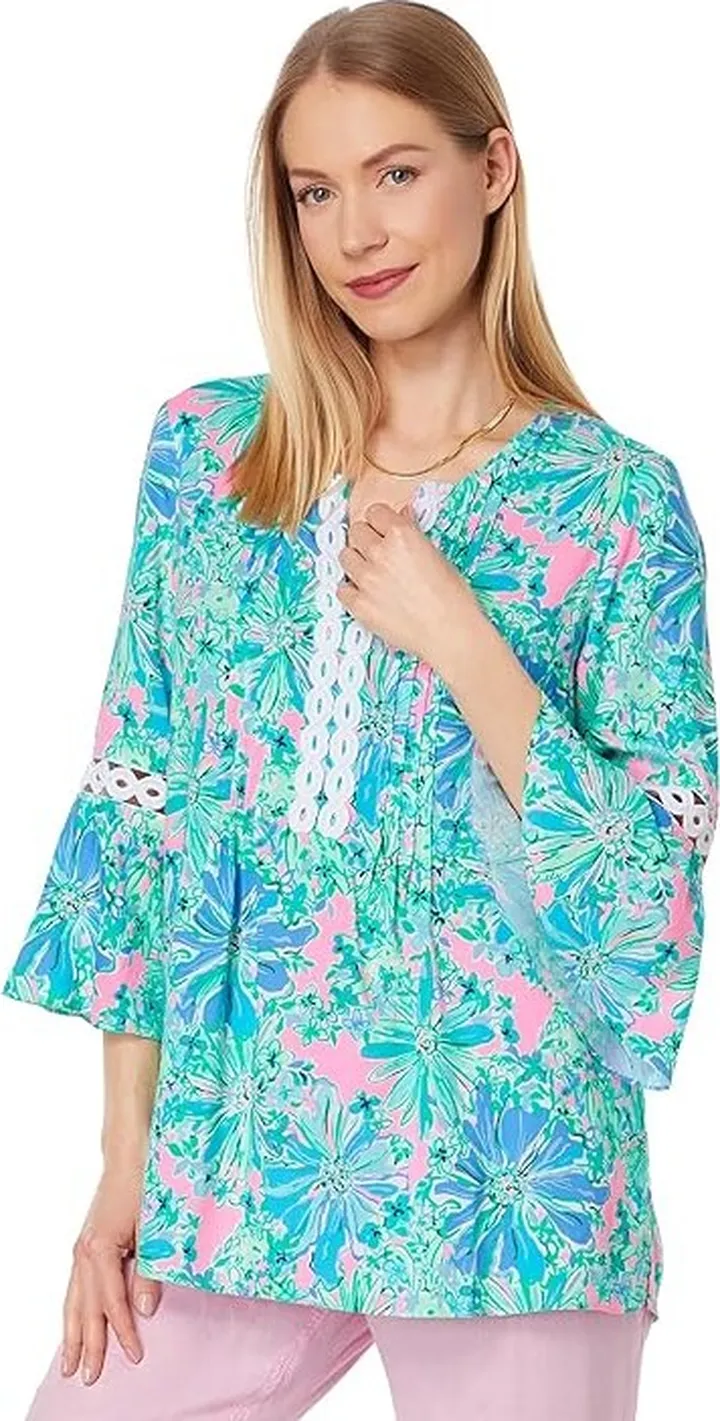 Lilly Pulitzer Hollie Tunic (Soleil Pink Good Hare Day) Women's Blouse
