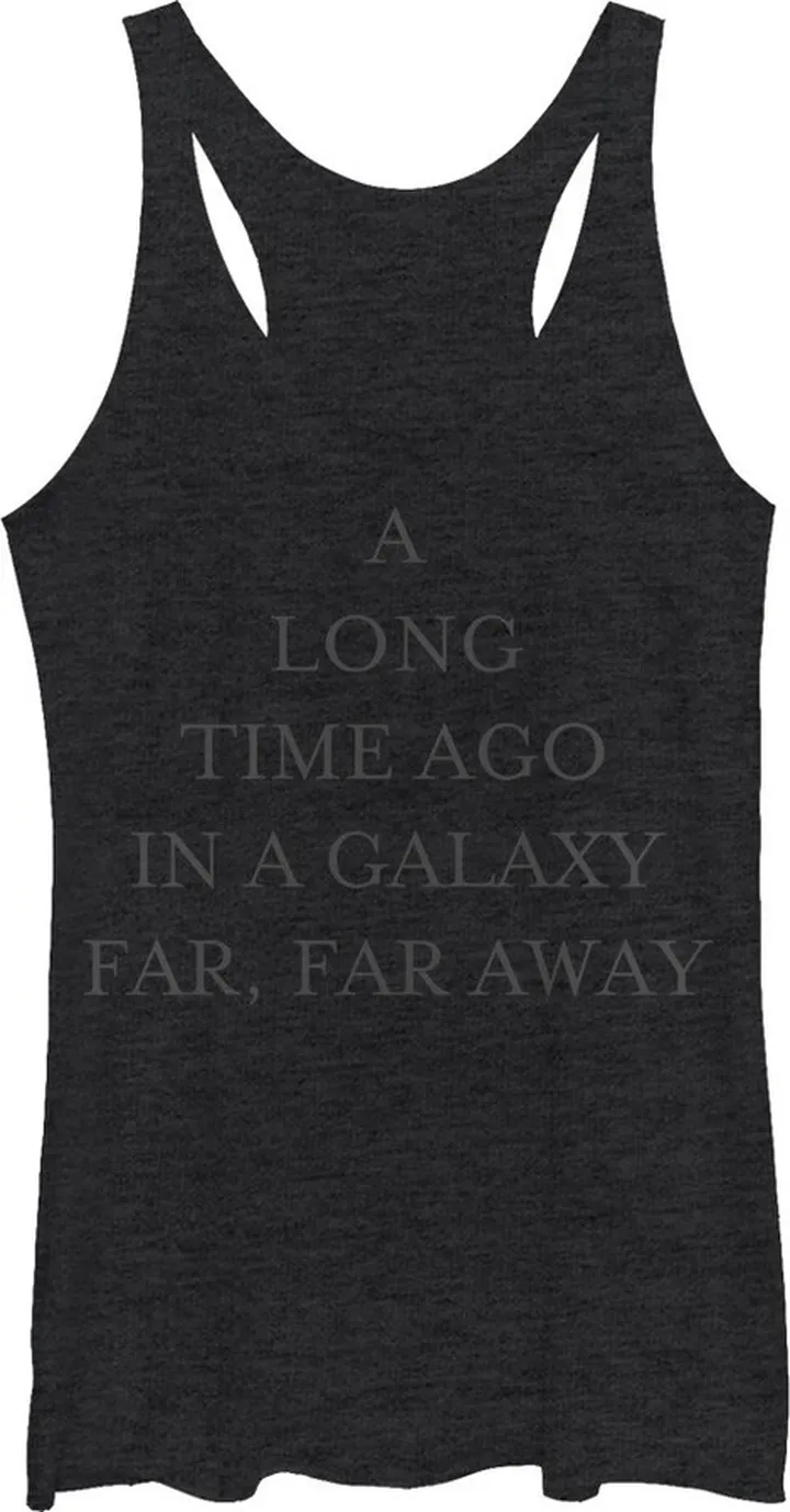 Women's Star Wars Far Far Away Racerback Tank Top - Black Heather - Large