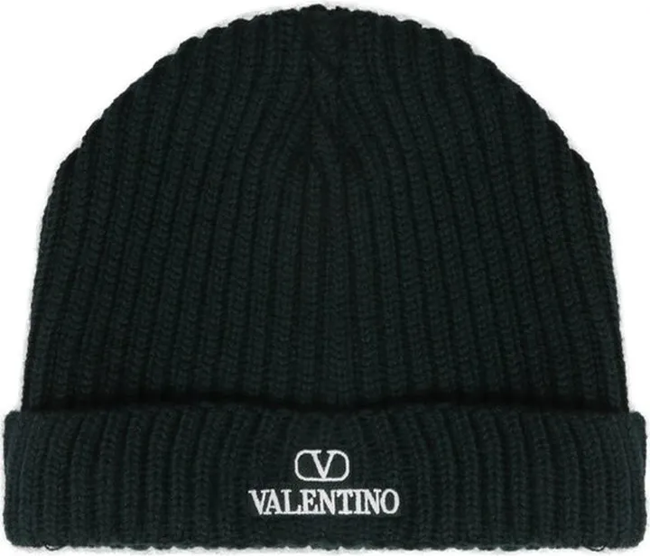 Valentino Logo Embroidered Beanie