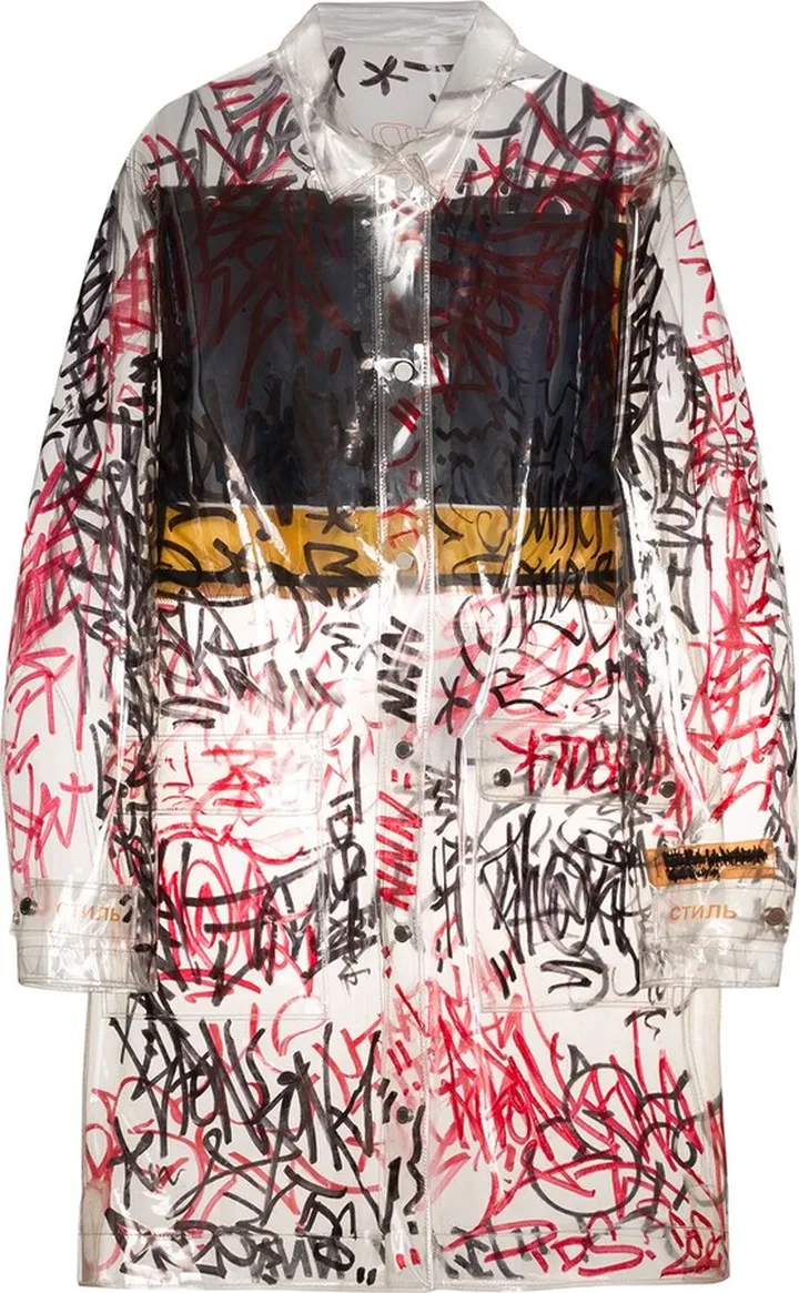 Graffiti-Print Raincoat