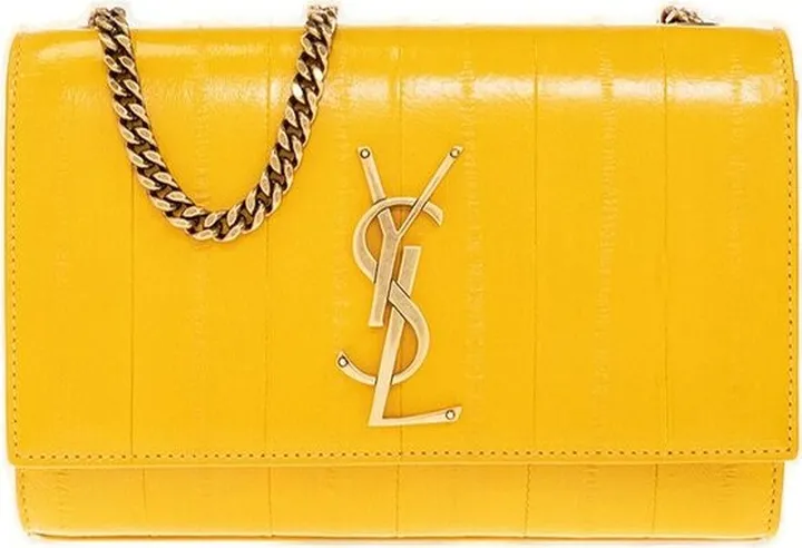 Saint Laurent Kate Logo Plaque Small Shoulder Bag