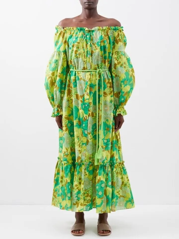 Wrenley Floral-print Organic Cotton-voile Dress