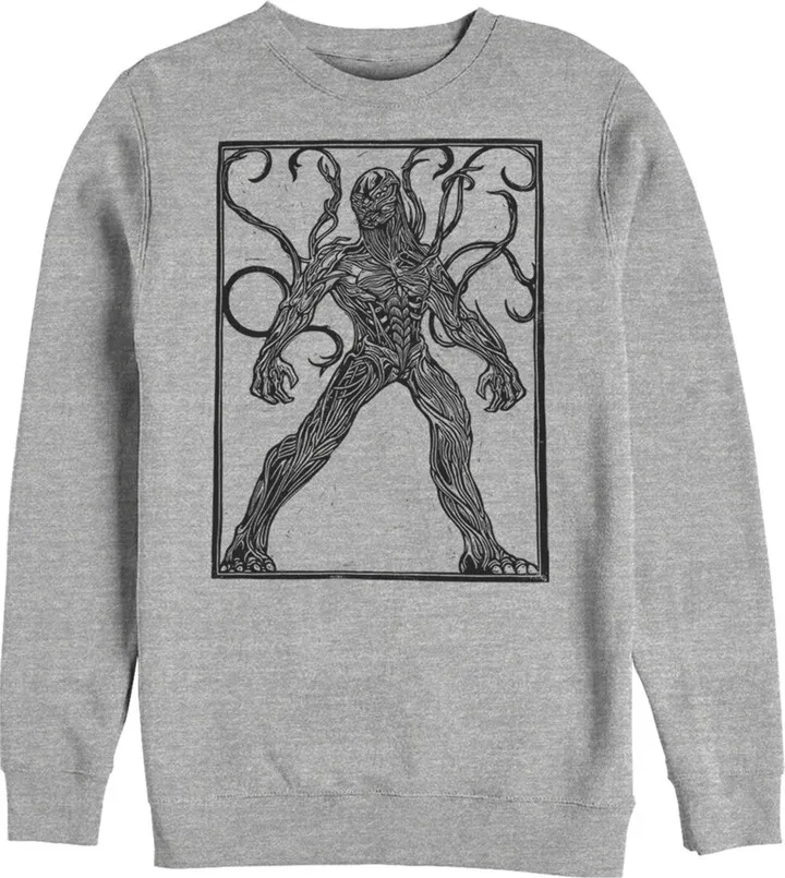 Men's Marvel Eternals Kro Woodcut Sweatshirt - Athletic Heather - 2X Large