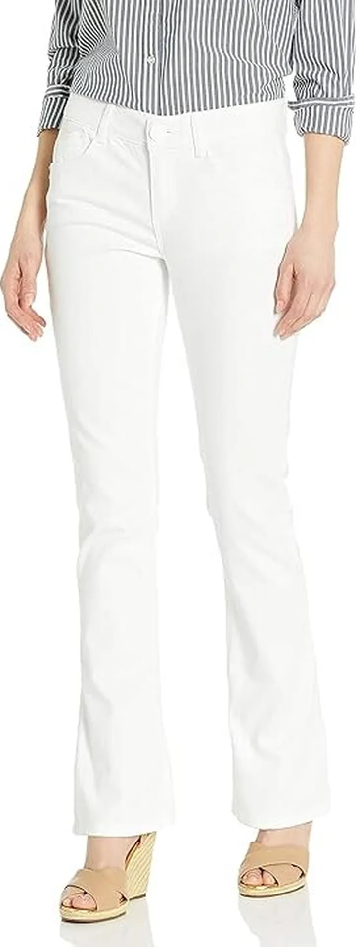Democracy Women's Ab Solution Itty Bitty Boot (Optic White) Women's Jeans