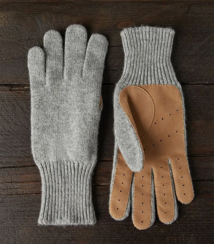 Brunello Cucinelli Cashmere-Suede Gloves
