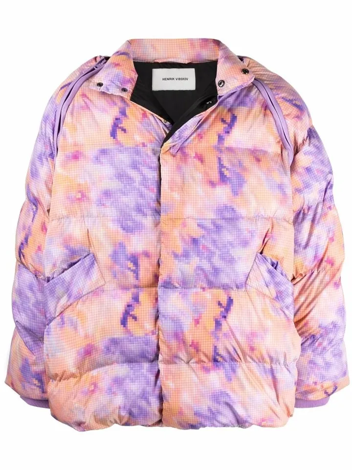 Filo abstract-print padded jacket