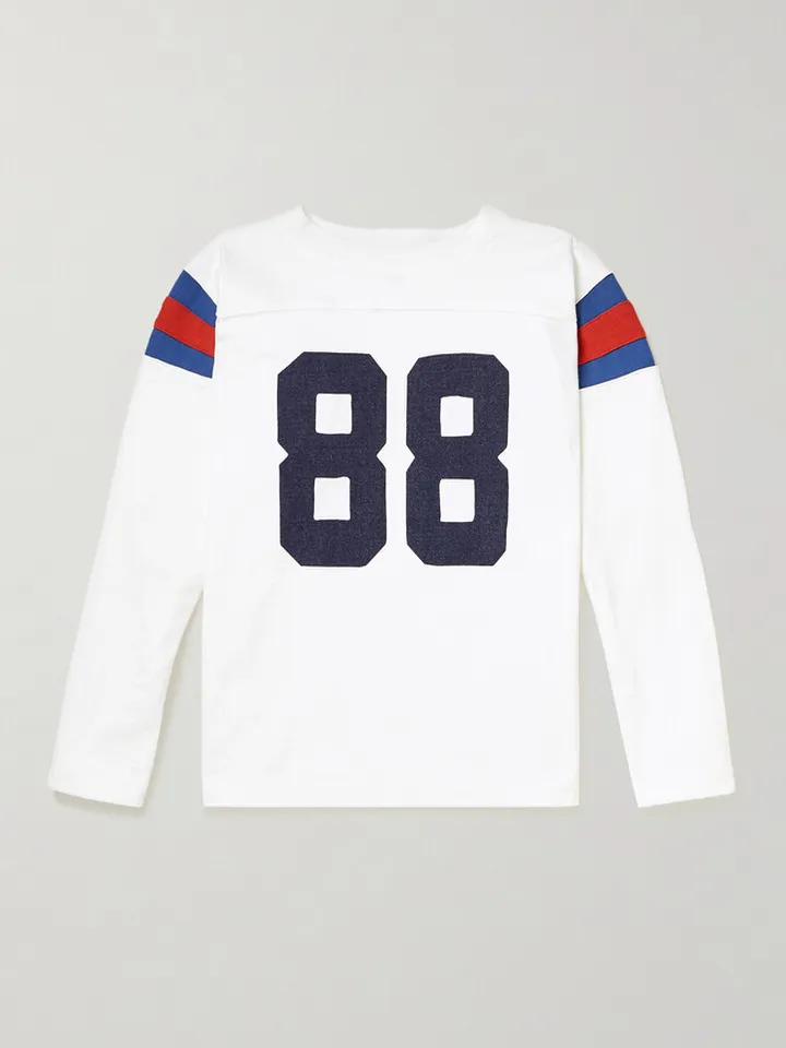 Printed Striped Cotton-Jersey T-Shirt