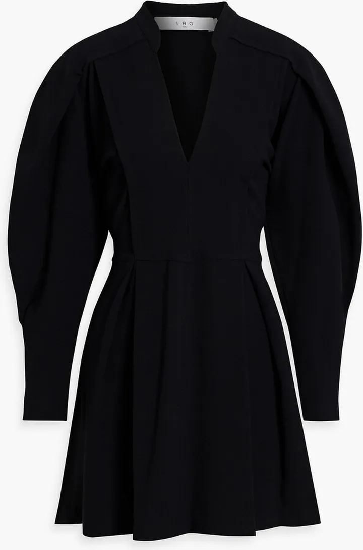 Jiji pleated crepe mini dress