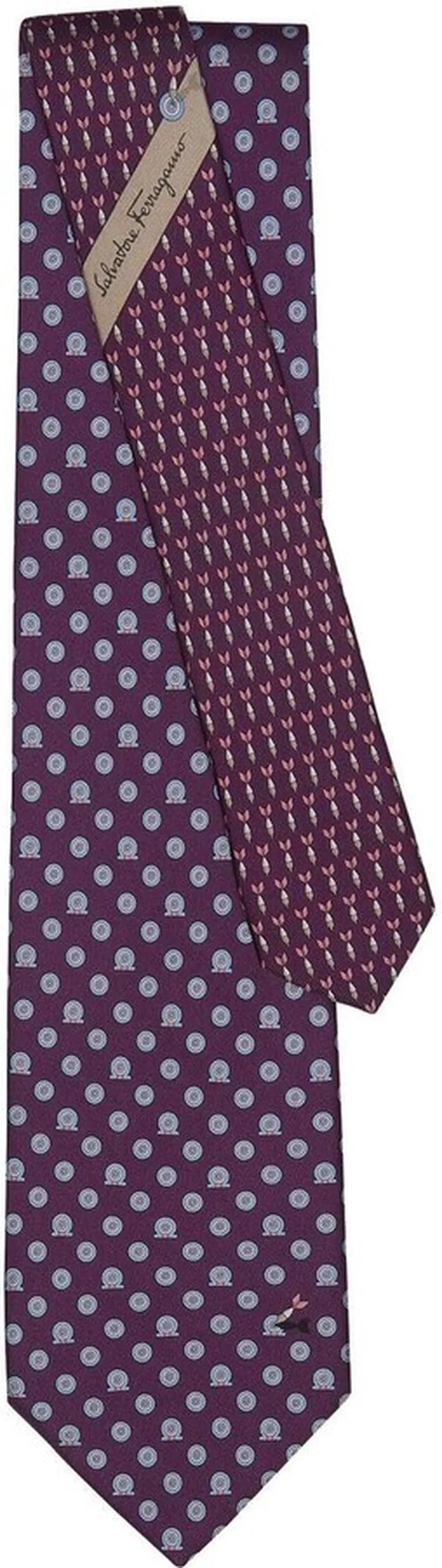 Dart print silk tie