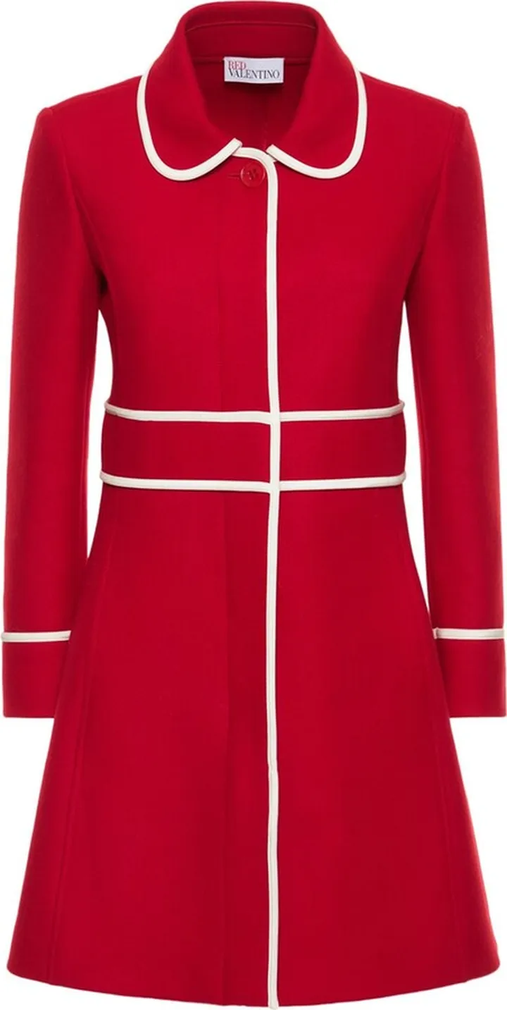 Wool cashmere blend coat