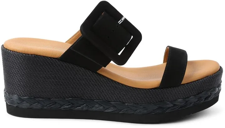 Jean Wedge Sandal