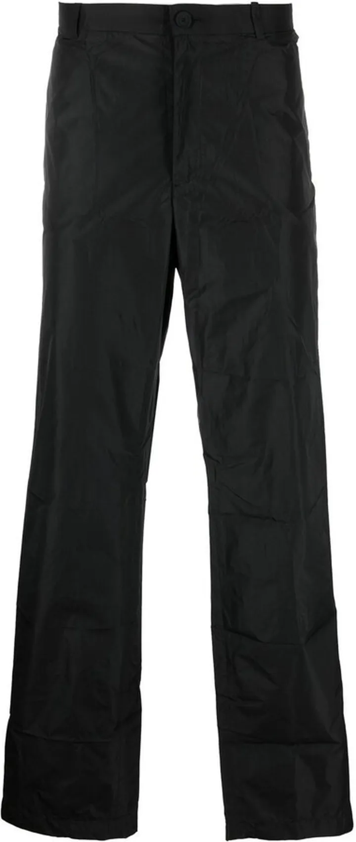 Black Technical Straight-Leg Trousers